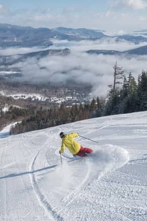 A skier at Sunday River, Maine