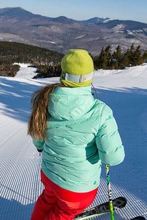 Woman on slopes