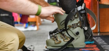 Boot fitting at Sunday River