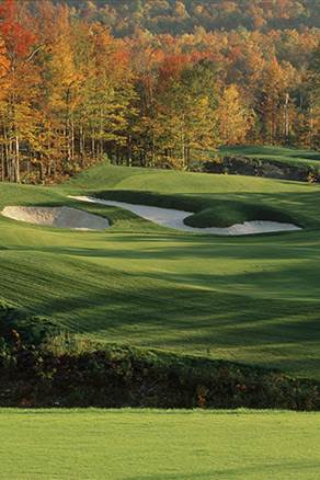 Golf during the fall at Sunday River