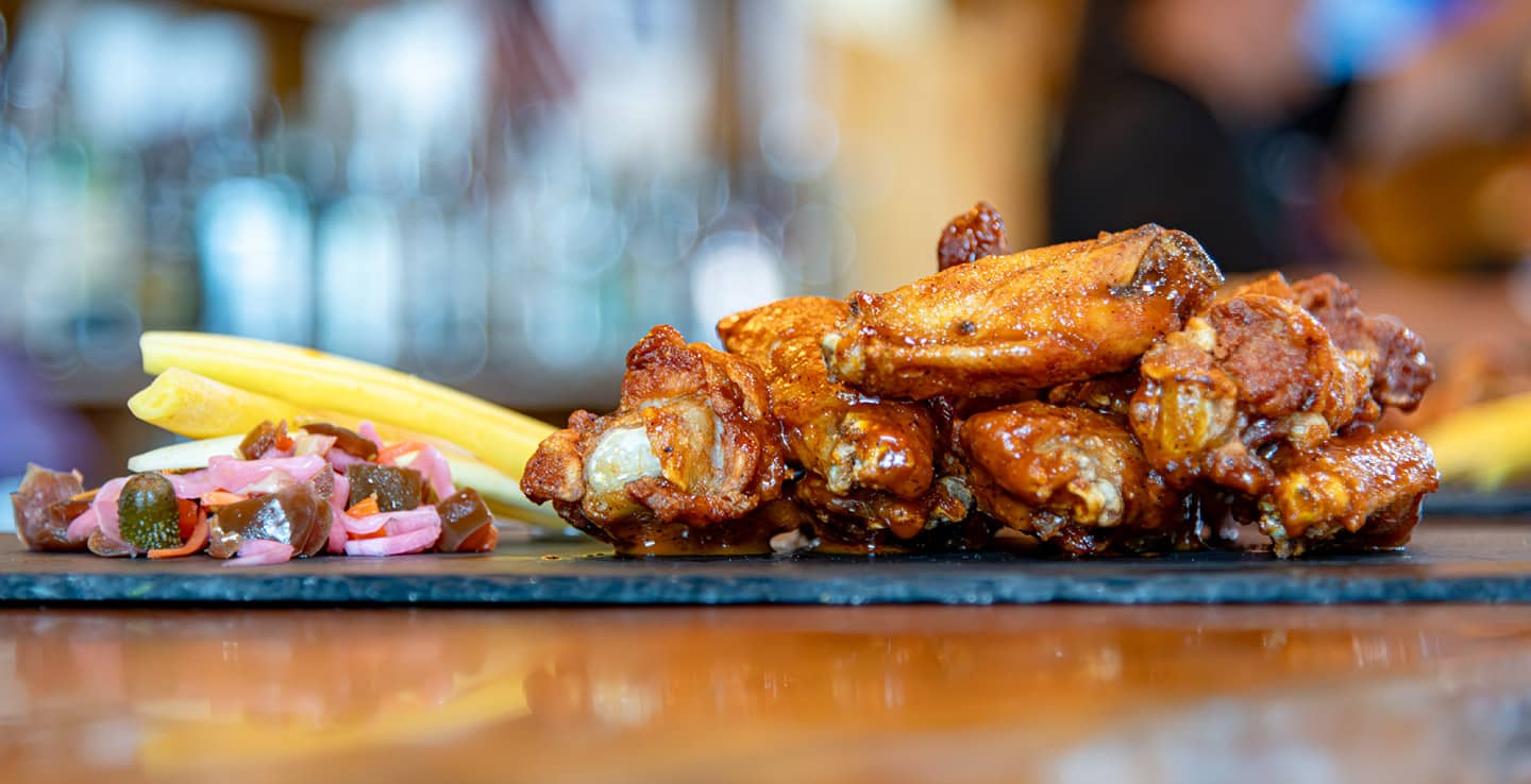 Chicken wings from The Clubhouse at the Sunday River Golf Club