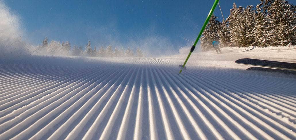 groomed snow