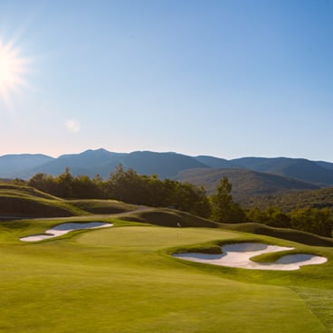 hole one green sunset at sunday river golf club